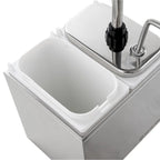 Distributeur de sauces - 2 x 3 litres - Pompe doseuse en acier inoxydable