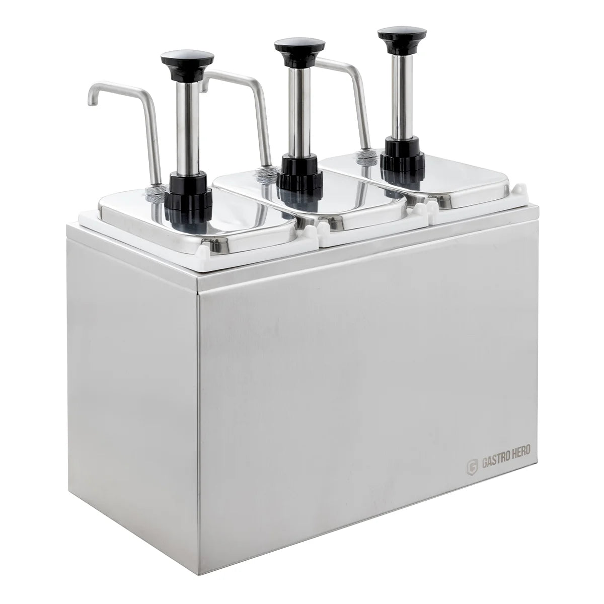 Distributeur de sauces - 3 x 3 litres - Pompe doseuse en acier inoxydable