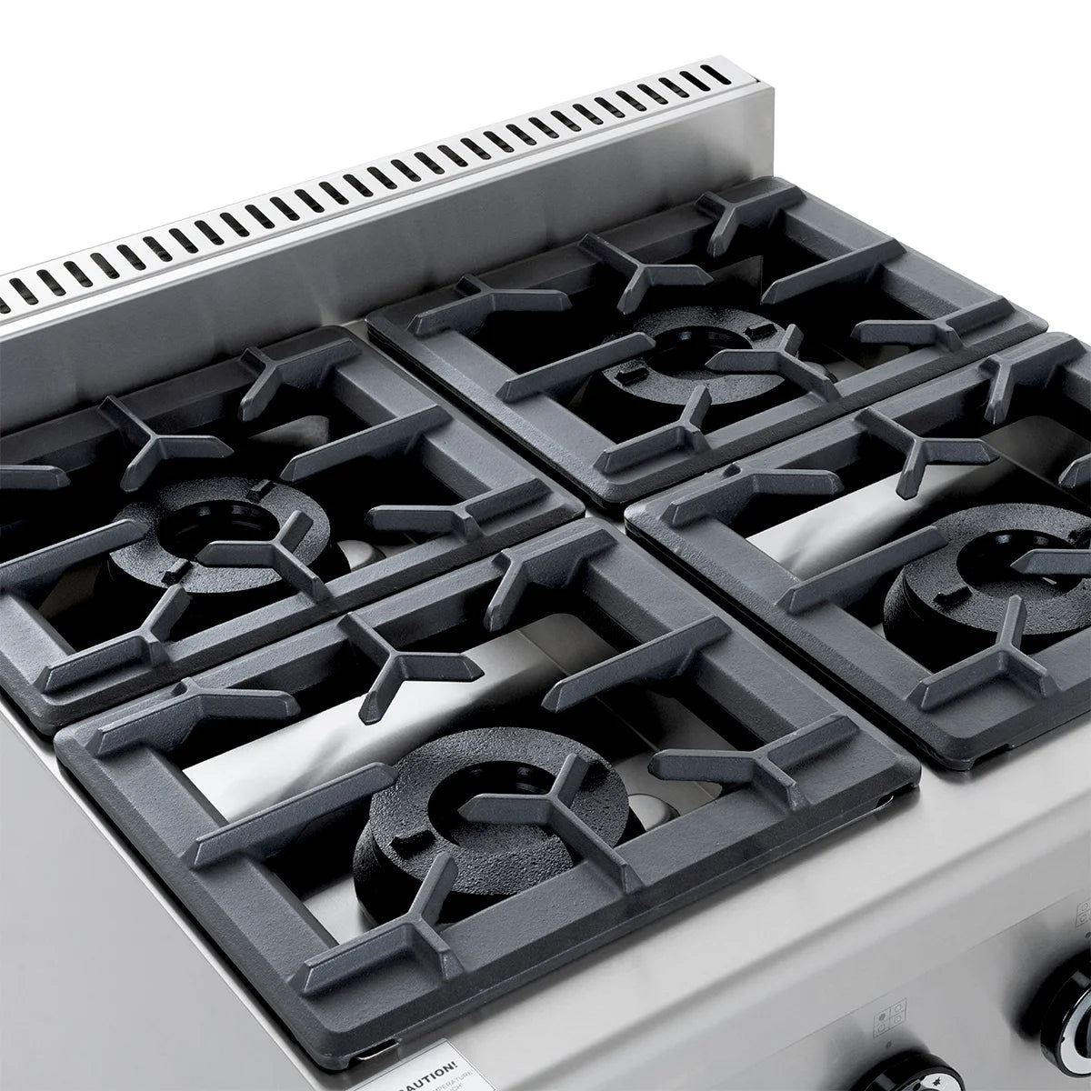 Cuisinière à gaz ECO avec soubassement ouvert - 28,8 kW - 4 brûleurs