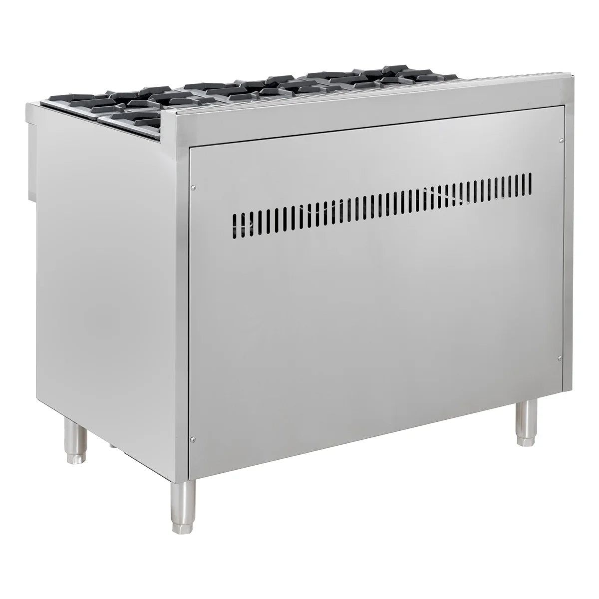 Cuisinière à gaz ECO avec soubassement ouvert - 43,2 kW - 6 brûleurs