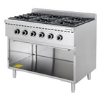 Cuisinière à gaz ECO avec soubassement ouvert - 43,2 kW - 6 brûleurs