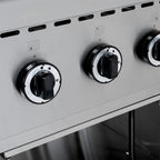 Cuisinière à gaz ECO avec soubassement ouvert - 43,2 kW - 6 brûleurs