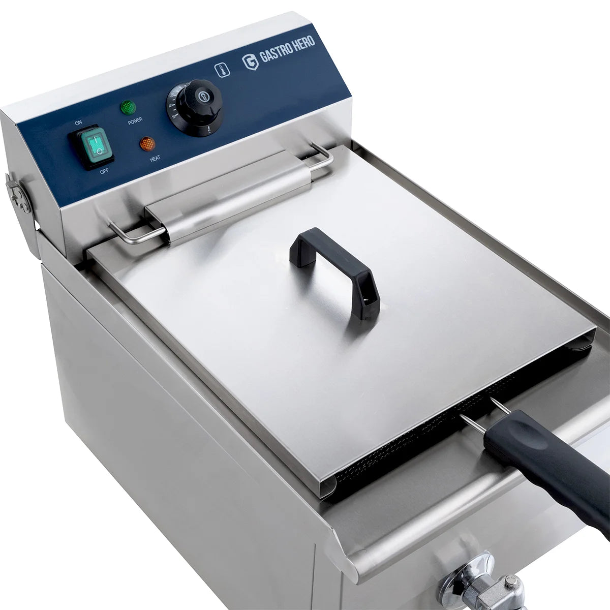 Friteuse électrique ECO 13 litres avec robinet de vidange, 5 kW, 400 V