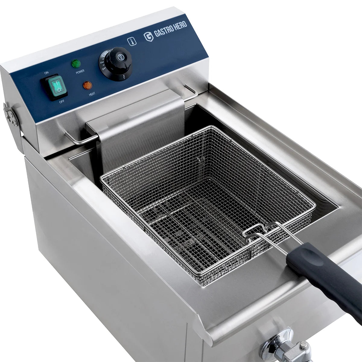 Friteuse électrique ECO 13 litres avec robinet de vidange, 5 kW, 400 V