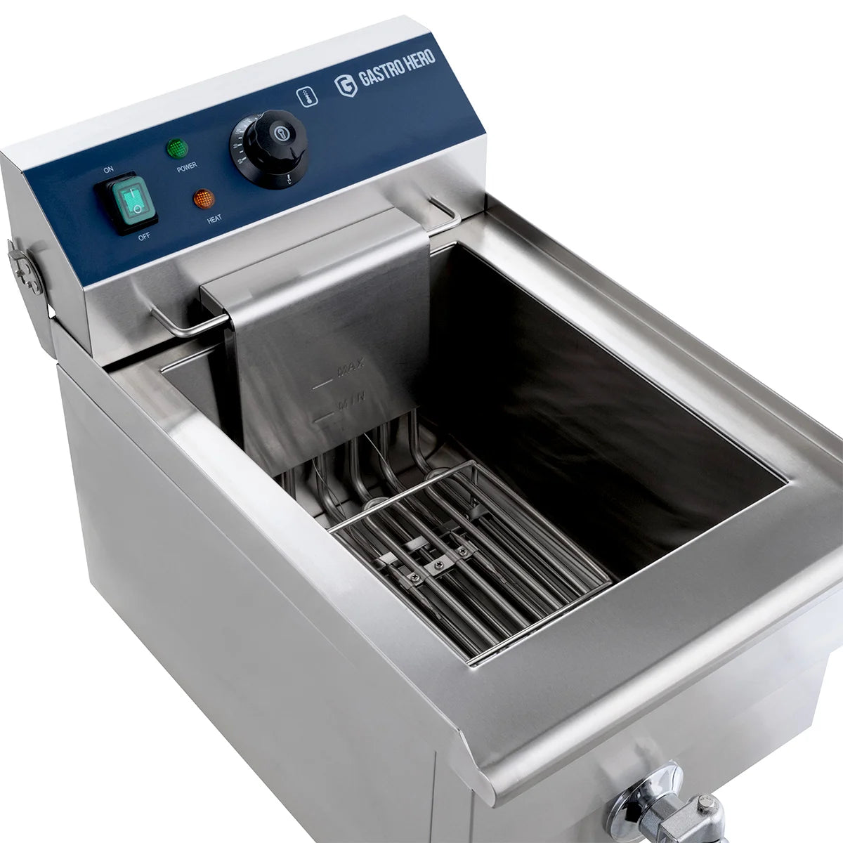Friteuse électrique ECO 13 litres avec robinet de vidange, 5 kW, 400 V
