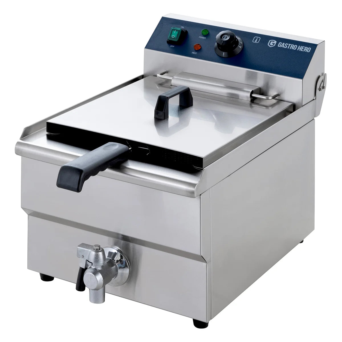 Friteuse électrique ECO 13 litres avec robinet de vidange, 5 kW, 400 V