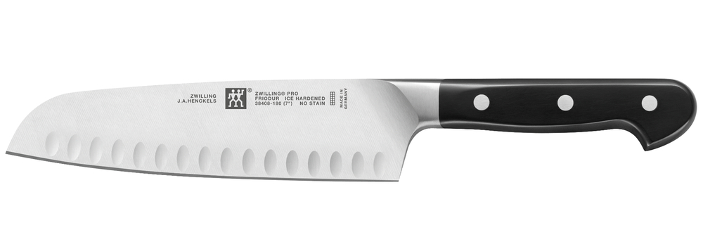 Couteau Santoku Zwilling PRO, 180 mm, à lame cannelée