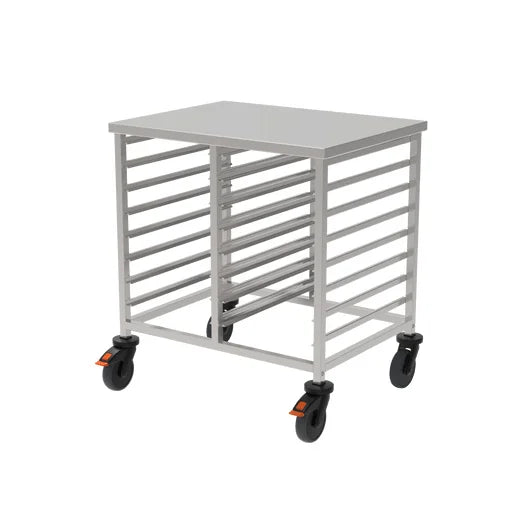 Chariot à casiers GN Rieber 2x1/1 bas avec roulettes pare-chocs