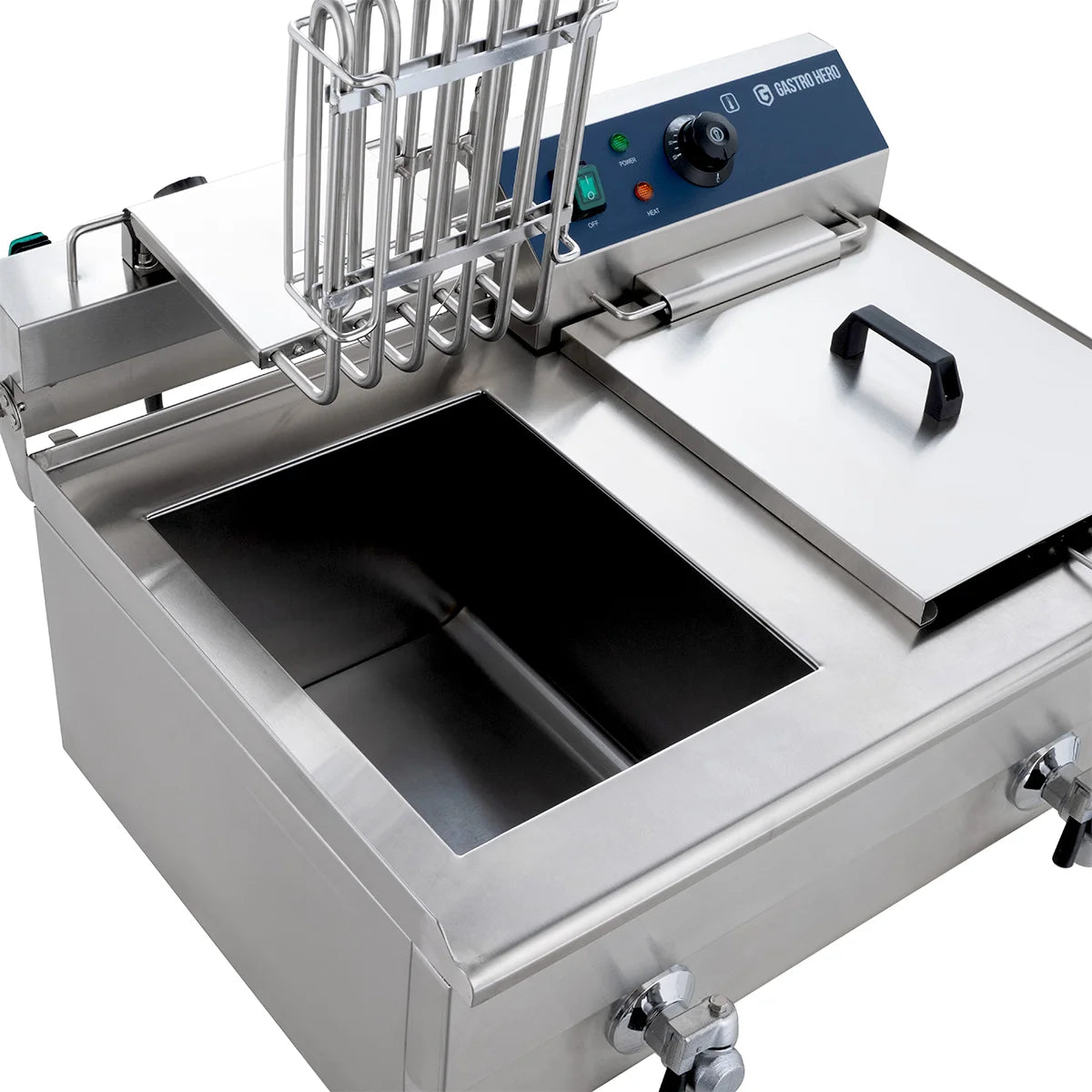 Friteuse électrique double ECO 13+13 litres avec robinet de vidange, 2x 5000 W, 400 V