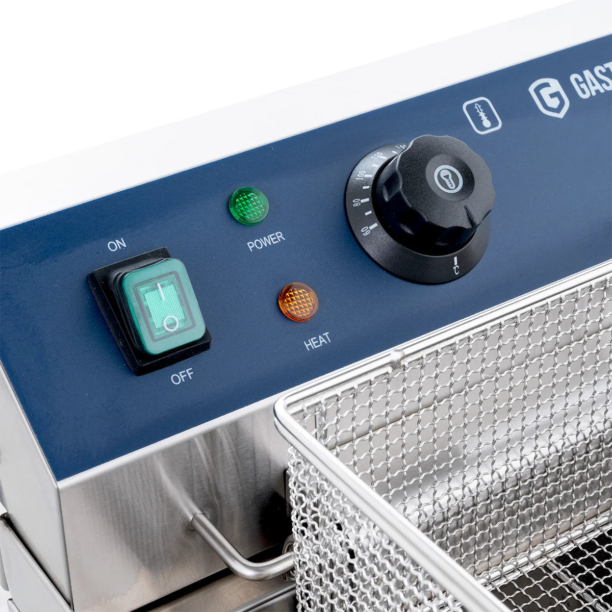 Friteuse électrique double ECO 13+13 litres avec robinet de vidange, 2x 5000 W, 400 V