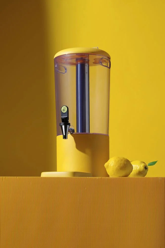 Distributeur de jus, 8 l UNIQ, HENDI, conçu par Robert Bronwasser, 8L, Jaune, 318x216x(H)532mm