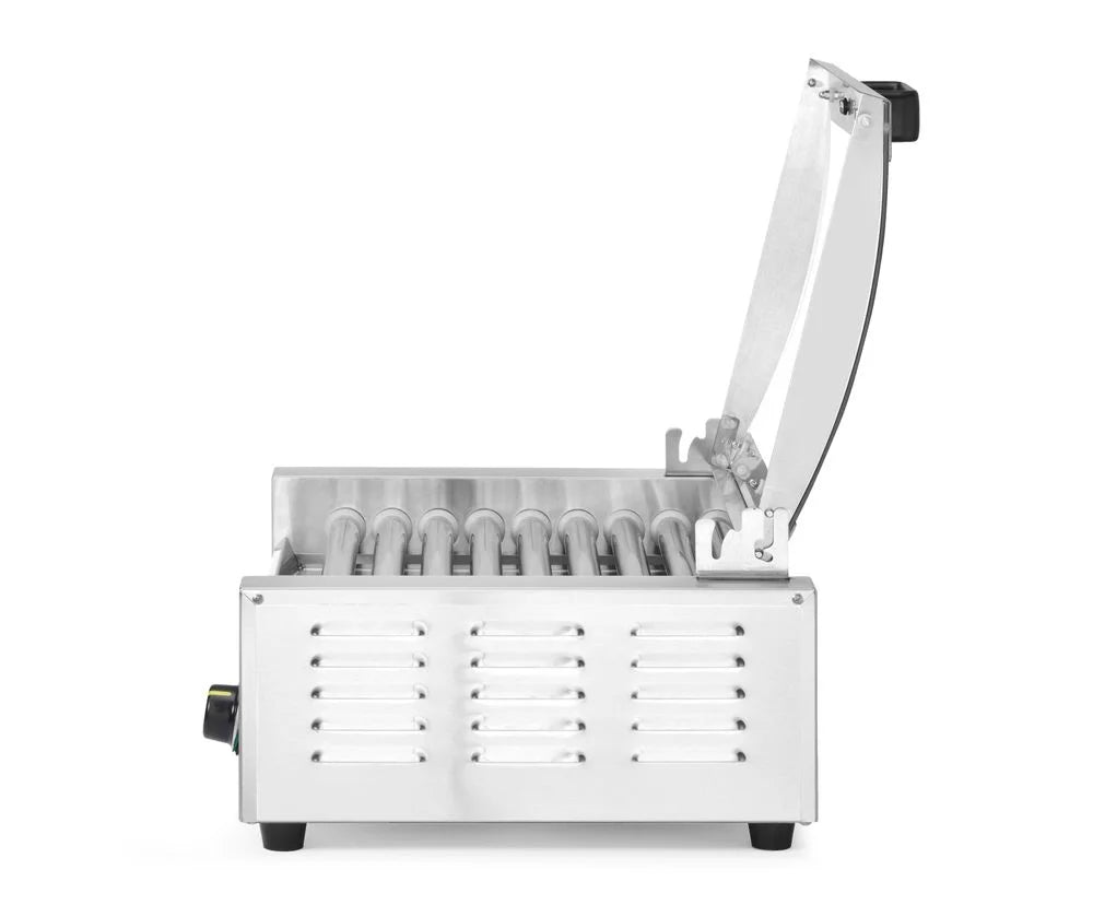 Grill à rouleaux, 1 zone avec capot écoénergétique, HENDI, 9 rouleaux, 230V/790W, 566x450x(H)259mm