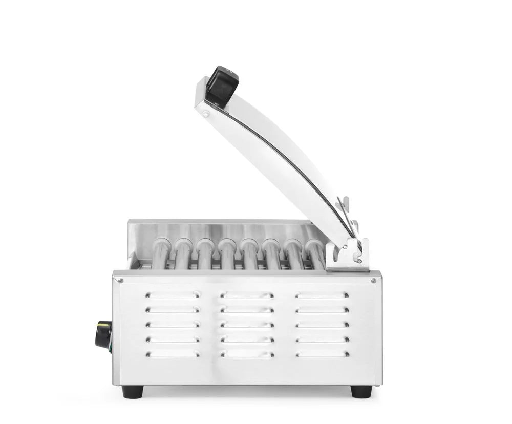 Grill à rouleaux, 1 zone avec capot écoénergétique, HENDI, 9 rouleaux, 230V/790W, 566x450x(H)259mm