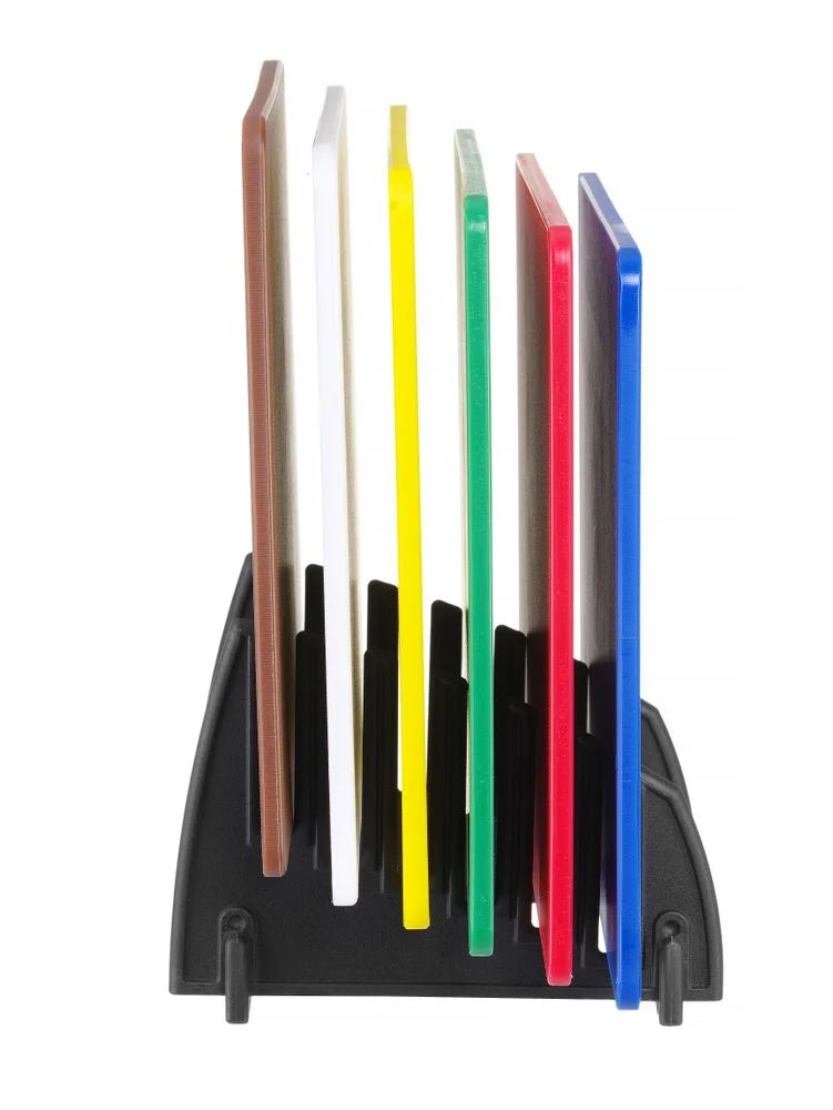 Set de 6 planches à découper HACCP avec support, HENDI, 6 pcs, 450x300mm
