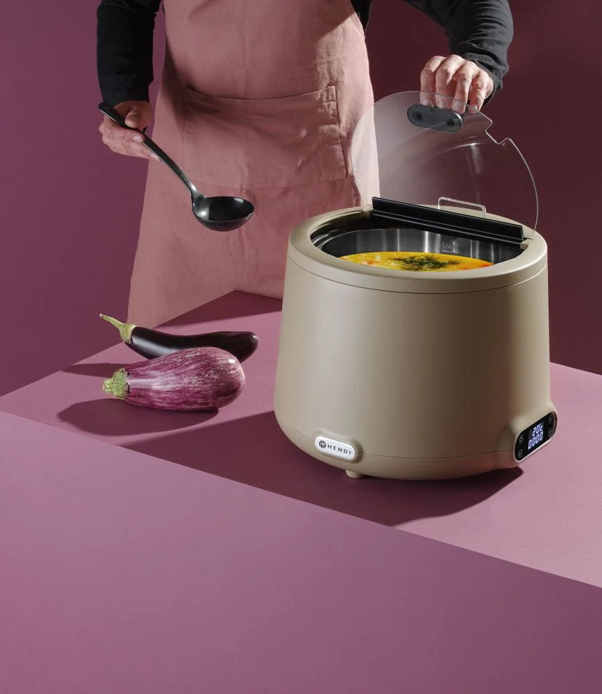 Marmite à soupe UNIQ, HENDI, 8L, beige, 220-240V/500W, ø365x(H)325mm