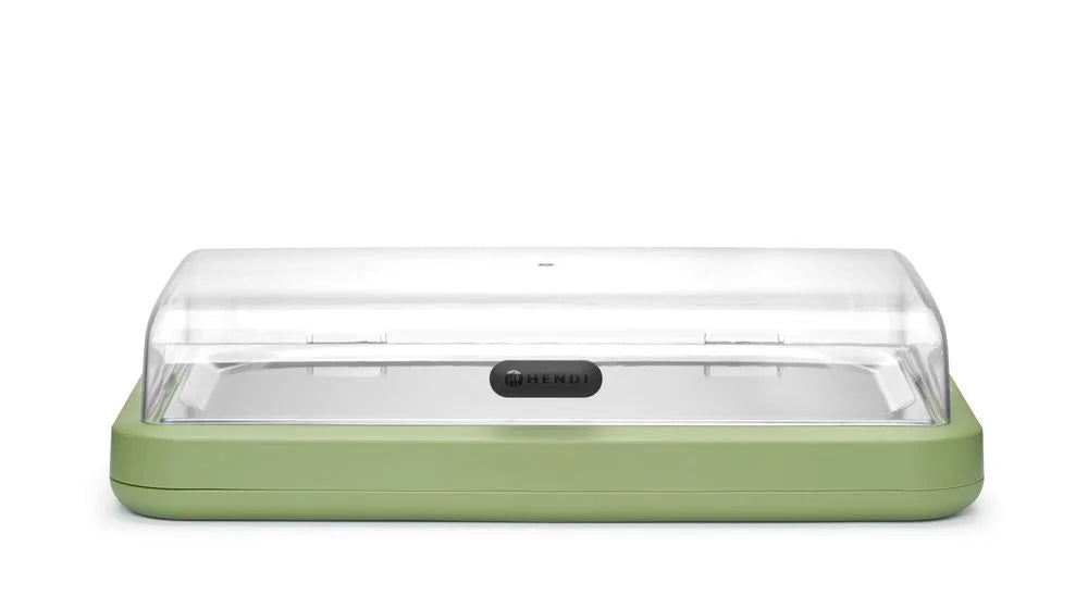 Vitrine réfrigérée UNIQ, HENDI, designée par Robert Bronwasser, GN 1/1, Verte, 593x389x(H)147mm