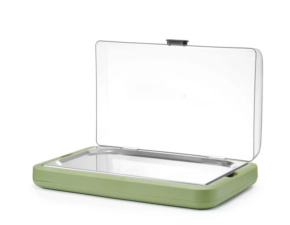 Vitrine réfrigérée UNIQ, HENDI, designée par Robert Bronwasser, GN 1/1, Verte, 593x389x(H)147mm