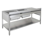 Table de lavage ECO 20x7 avec 2 bacs à droite