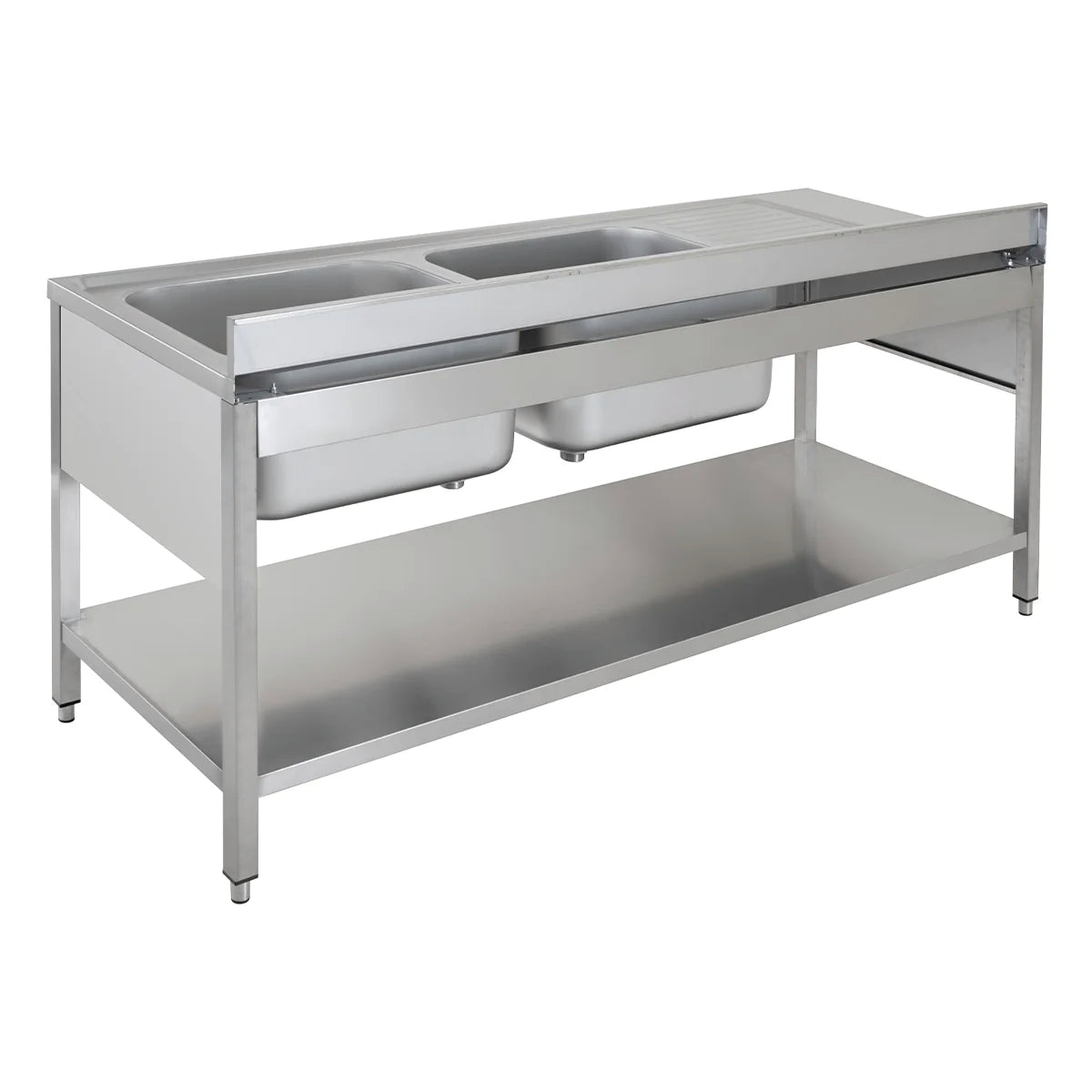 Table de lavage ECO 20x7 avec 2 bacs à droite