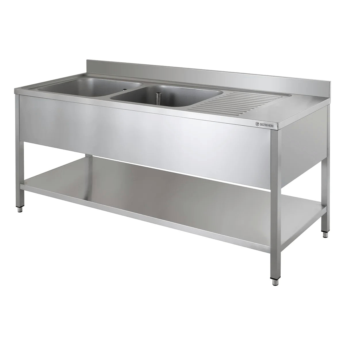 Table de plonge ECO 20x7 avec 2 cuves à gauche