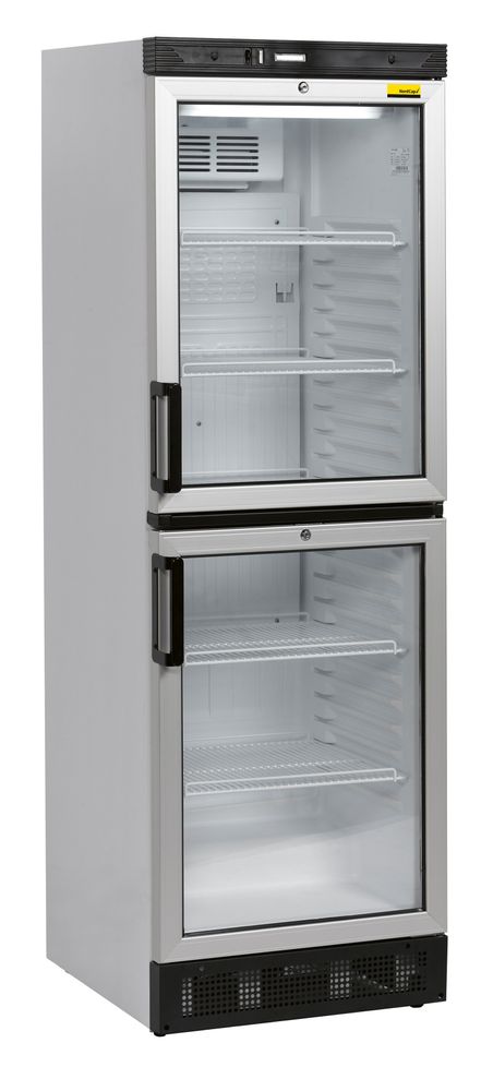 NordCap Gewerbekühlschrank KU 380 2G mit 2 Glastüren mit Griff