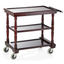 Chariot de service Antique - bois de bouleau avec 3 plateaux