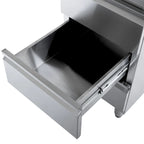 Colonne de tiroirs en acier inoxydable BASIC, 3 tiroirs, 700 avec dosseret