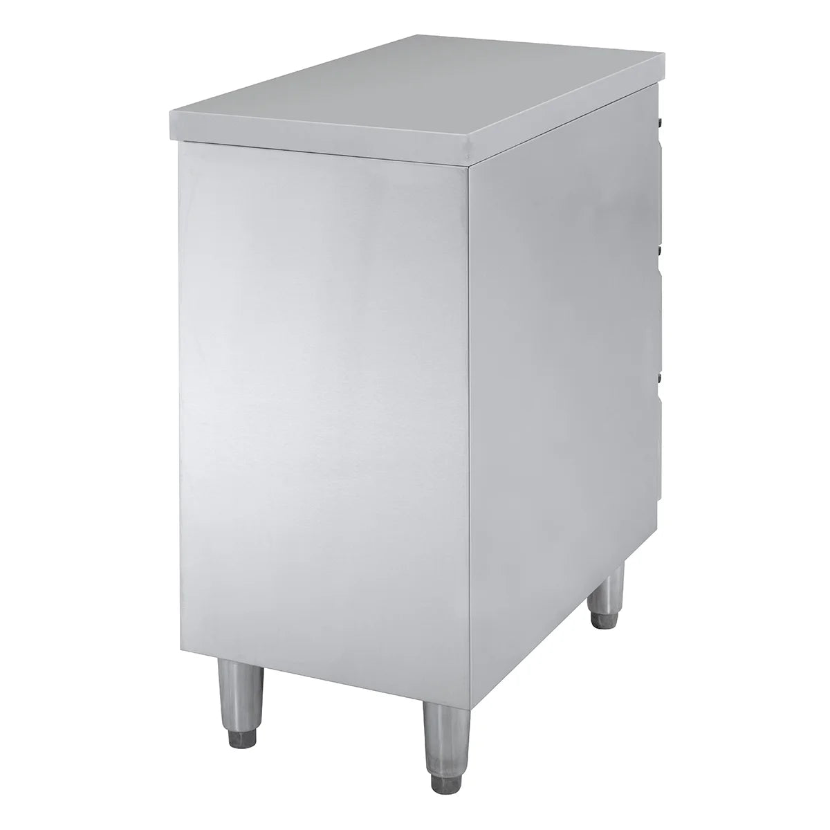 Meuble à tiroirs en acier inoxydable BASIC, 3 tiroirs, unité 600, AISI 201
