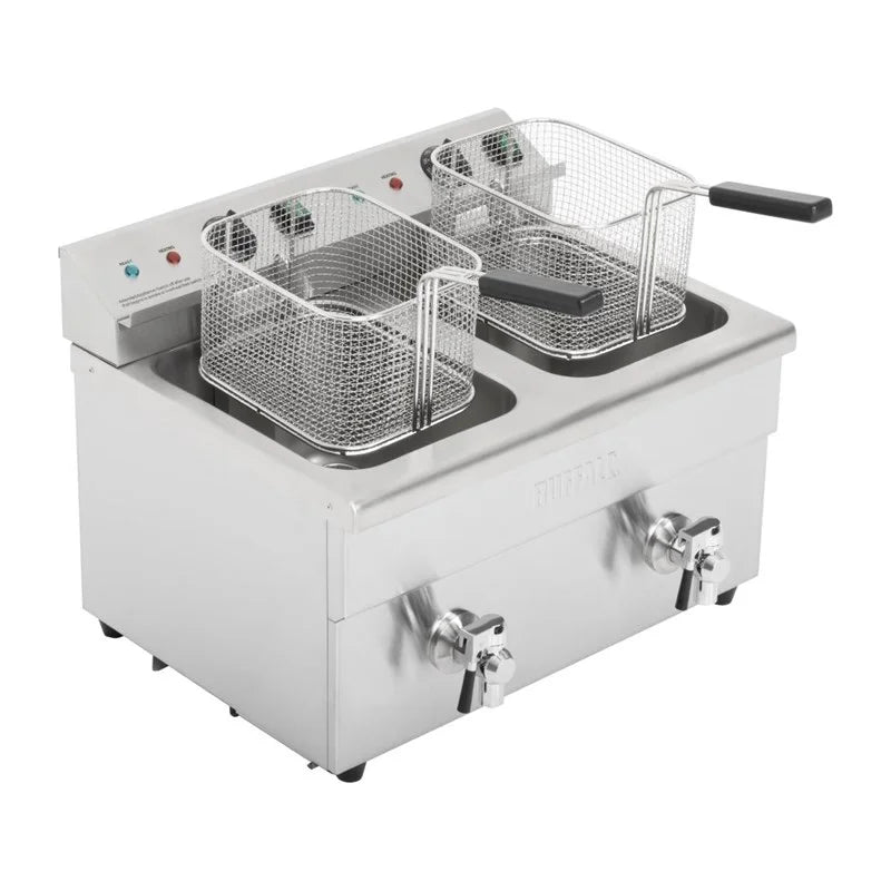 Buffalo Friteuse à induction double 2 x 3000W