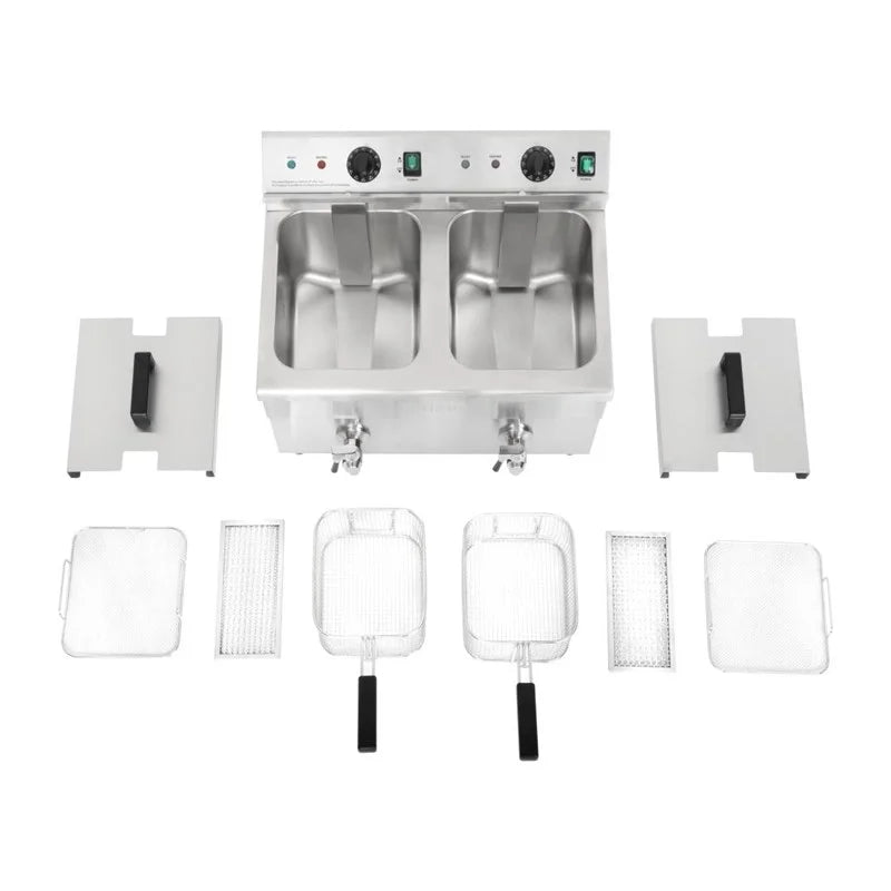 Buffalo Friteuse à induction double 2 x 3000W