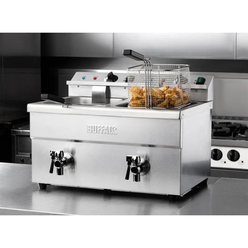 Buffalo Friteuse à induction double 2 x 3000W