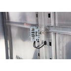 Saladette GN 3 portes Polar série U avec vitrine de protection