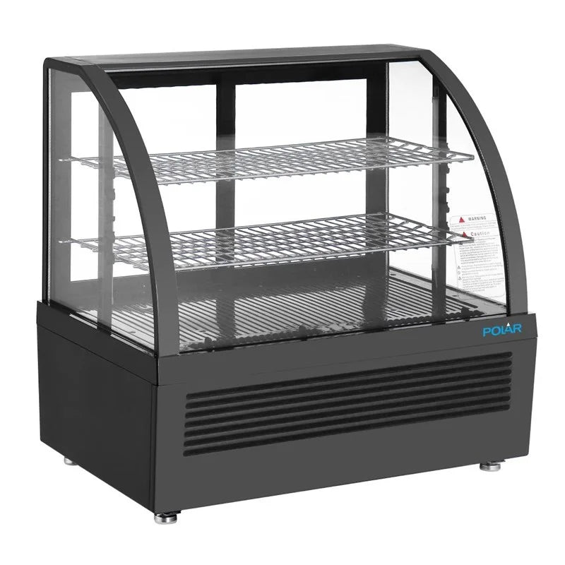 Vitrine réfrigérée de comptoir Polar Série C 100 Litres noire