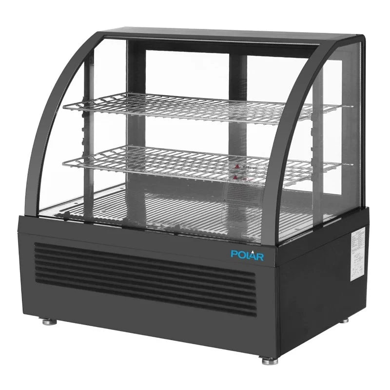 Vitrine réfrigérée de comptoir Polar Série C 100 Litres noire