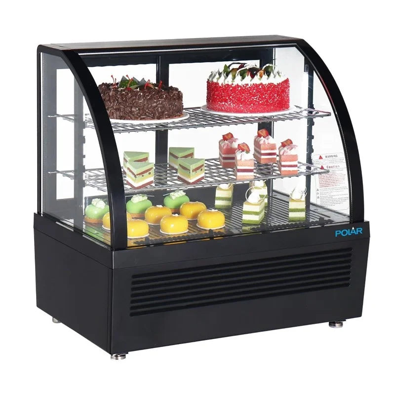 Vitrine réfrigérée de comptoir Polar Série C 100 Litres noire