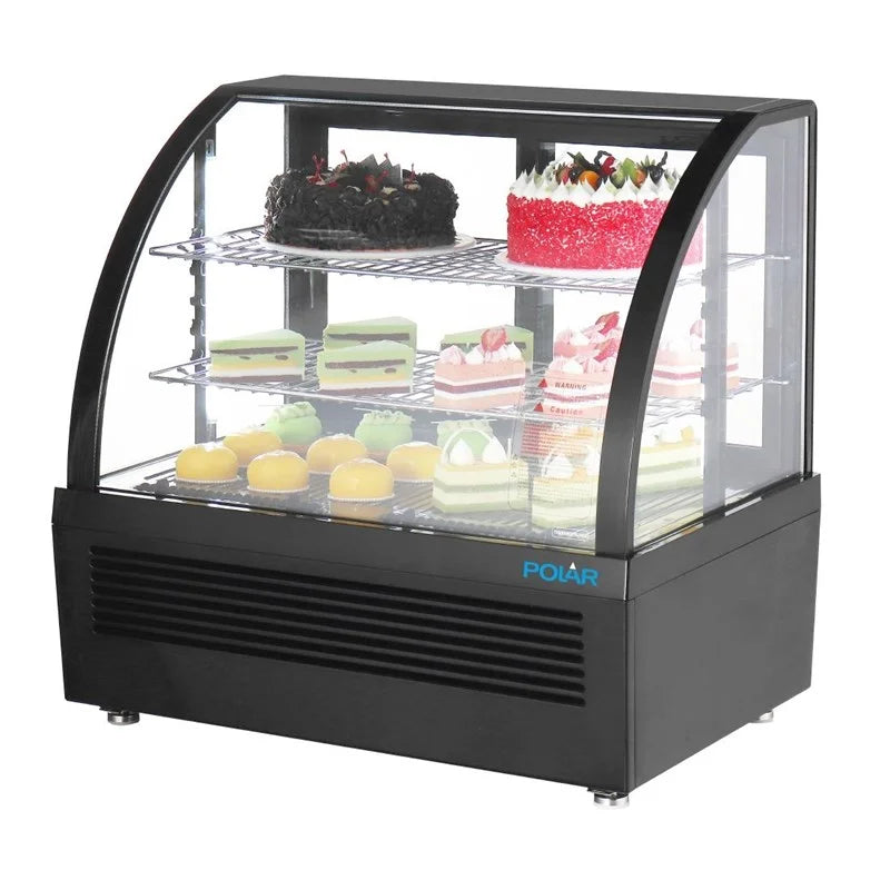 Vitrine réfrigérée de comptoir Polar Série C 100 Litres noire