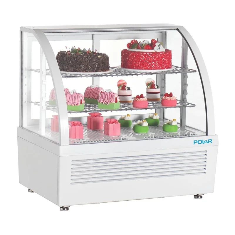 Vitrine réfrigérée de comptoir Polar C-Serie 100 Litres blanche