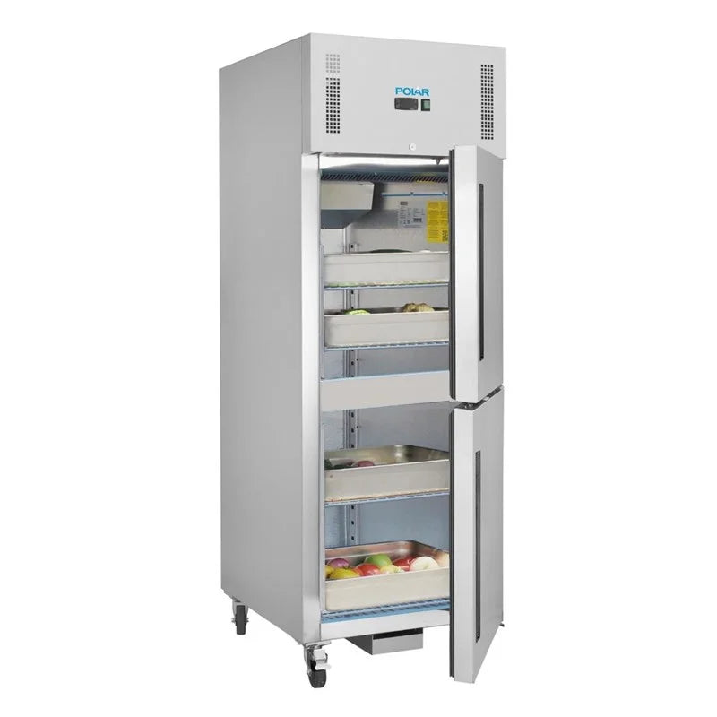 Armoire réfrigérée professionnelle Polar série G 600 Litres avec porte divisée