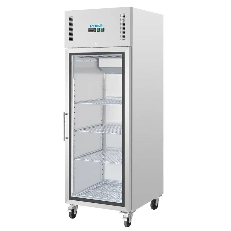 Armoire réfrigérée professionnelle Polar Série G 1 porte 600 Litres avec porte vitrée