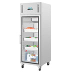 Armoire réfrigérée professionnelle Polar Série G 1 porte 600 Litres avec porte vitrée