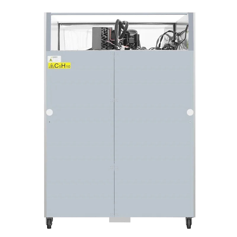 Armoire réfrigérée professionnelle Polar série G 2 portes 1200 litres avec portes vitrées