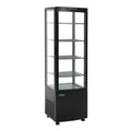 Vitrine réfrigérée sur pied Polar Série C 235 Litres avec porte courbée, noire