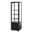 Vitrine réfrigérée sur pied Polar Série C 235 Litres avec porte courbée, noire
