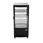 Vitrine réfrigérée de comptoir Polar Série C 86 Litres avec porte incurvée, noire