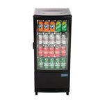 Vitrine réfrigérée de comptoir Polar Série C 86 Litres avec porte incurvée, noire