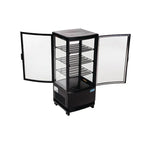 Vitrine réfrigérée de comptoir Polar Série C 86 Litres avec porte incurvée, noire