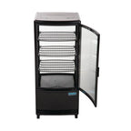 Vitrine réfrigérée de comptoir Polar Série C 86 Litres avec porte incurvée, noire