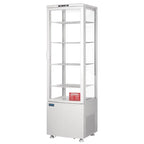 Vitrine réfrigérée sur pied Polar série C 235 litres avec porte incurvée, blanche