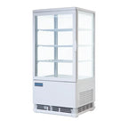 Vitrine réfrigérée de comptoir Polar Série C 86 Litres avec porte bombée, blanche