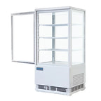 Vitrine réfrigérée de comptoir Polar Série C 86 Litres avec porte bombée, blanche